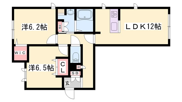 シャーメゾンM＆Mの間取り