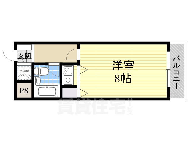 茨木市総持寺駅前町のマンションの間取り