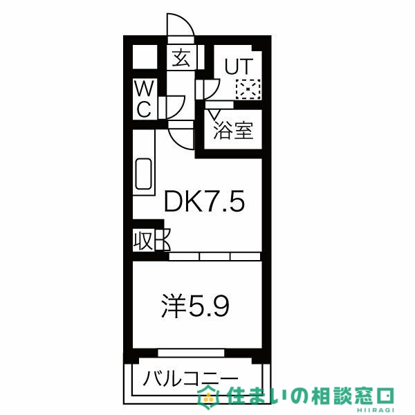 岡崎市栄町のマンションの間取り