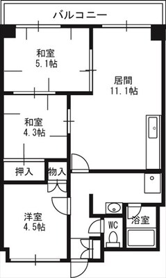 【シティ菊水ビルの間取り】