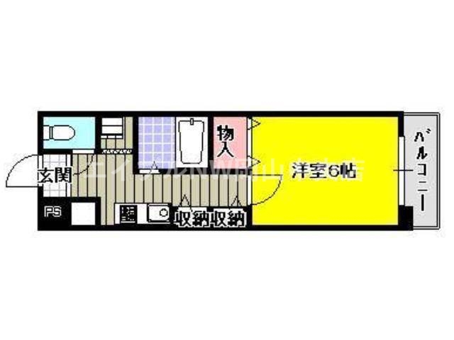 岡山市北区桑田町のマンションの間取り