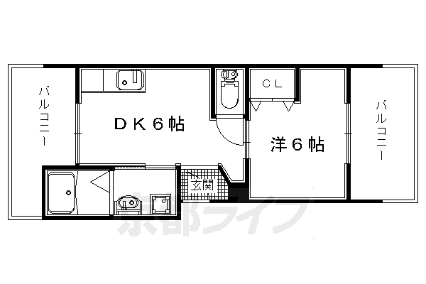 宇治市小倉町のマンションの間取り