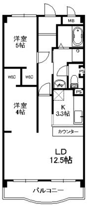 名古屋市港区善南町のマンションの間取り