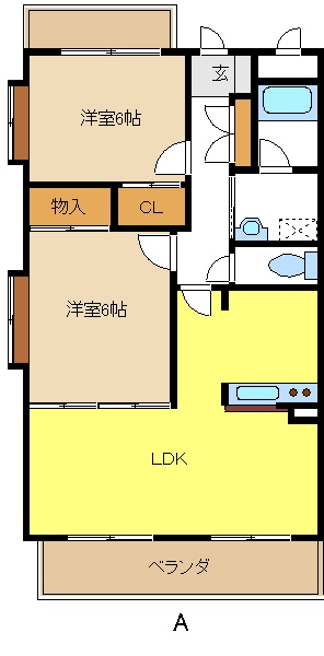 【豊明市新栄町のマンションの間取り】