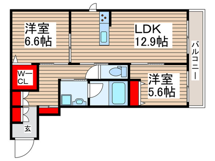 MILLE　TWA　氷川町の間取り