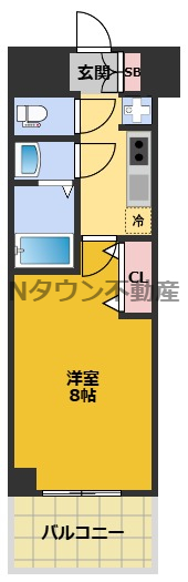 エステムコート名古屋新栄VI アートテラスの間取り