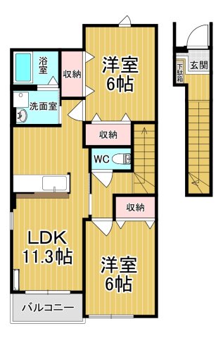 グレイスハイツＡの間取り
