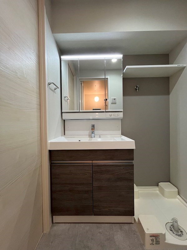 洗面設備　※同タイプ間取り501号室の写真です