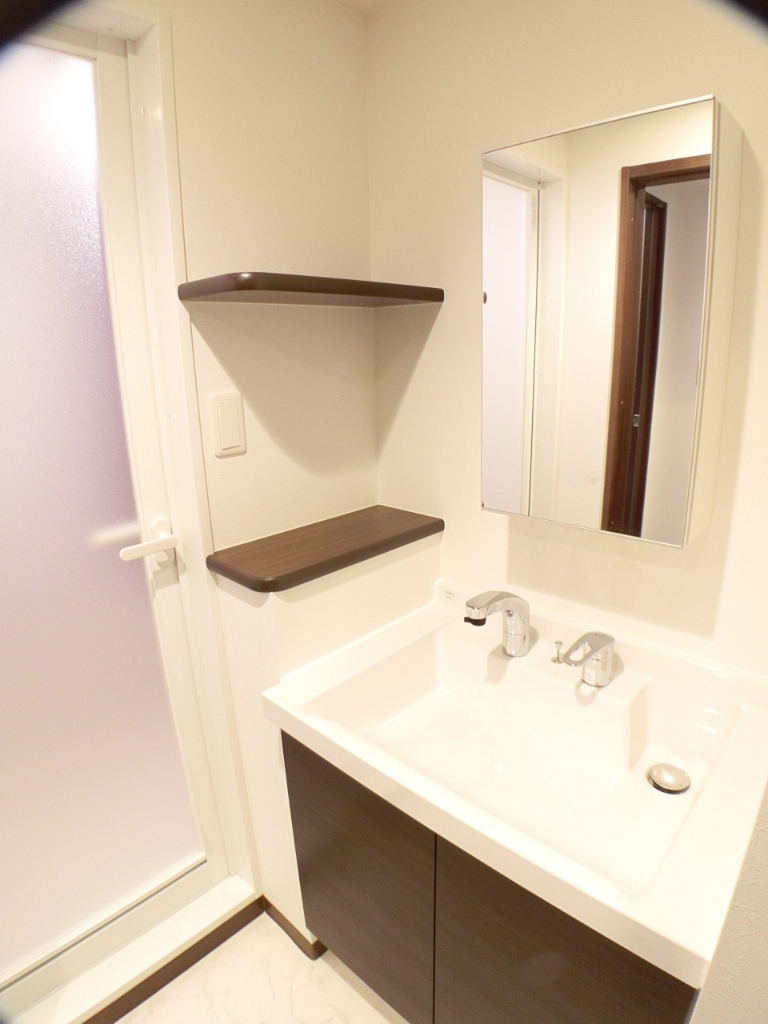 洗面設備　独立洗面にシャワードレッサー付