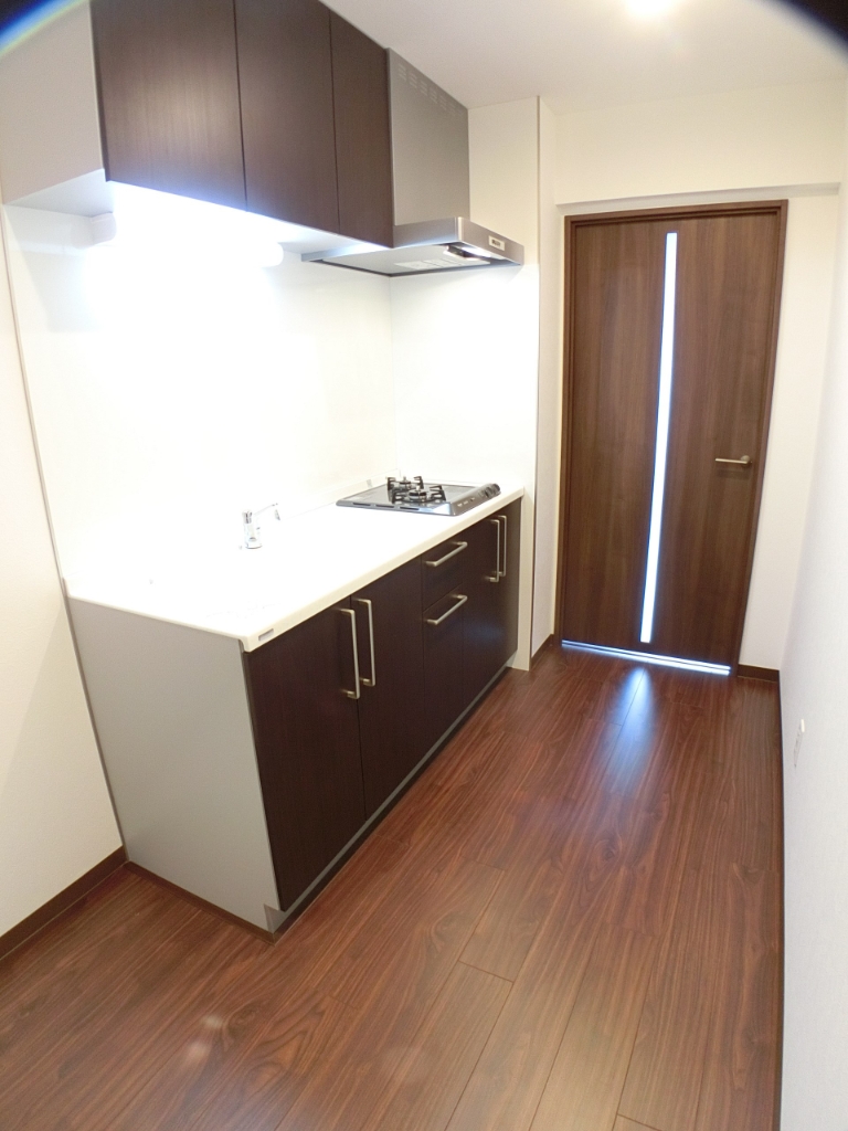 キッチン　2口ガスコンロ付のシステムキッチン