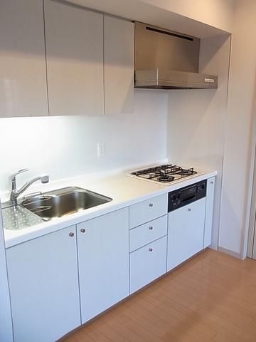 キッチン　３口ガスシステムキッチングリル付き