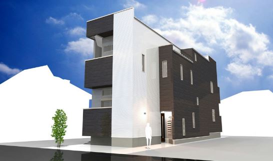 建物外観　建築時パース