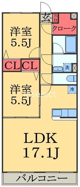 2LDK Mansion in Chuo-ku, Chiba, Chiba — photo 2 of 3