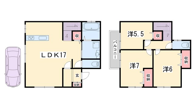 地下鉄東西線 二条城前駅 徒歩4分 2階建 築1年の間取り写真