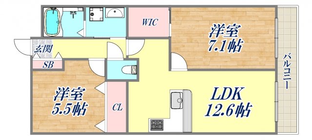 エスリード夙川東の間取り写真
