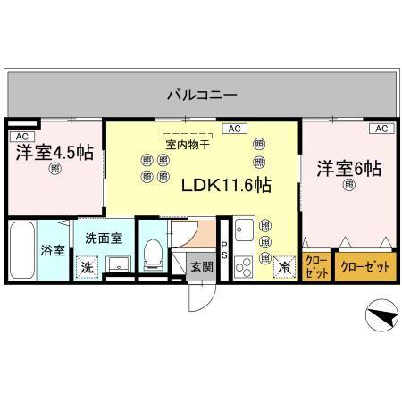 ＪＲ高徳線 佐古駅 徒歩18分 3階建 築1年の間取り写真