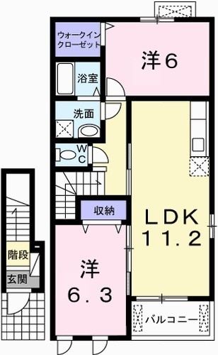 ＪＲ山陽本線 姫路駅 バス乗車時間：22分 最寄りバス停で下車 徒歩5分 2階建 築16年の間取り写真