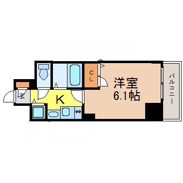 地下鉄名城線 東別院駅 徒歩5分 13階建 築18年の間取り写真