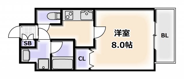 フォレスト難波の間取り写真