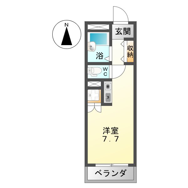 名古屋市中村区大宮町のマンションの間取り