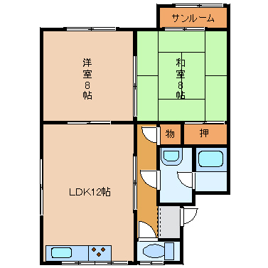 コーポ翔の間取り