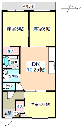 光ハイツ１番館の間取り