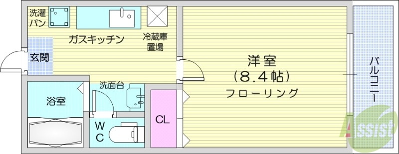 コーポASの間取り