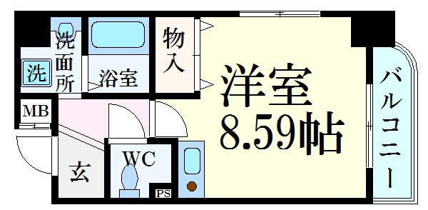 姫路市延末のマンションの間取り