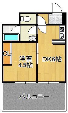 北九州市小倉南区蜷田若園のマンションの間取り