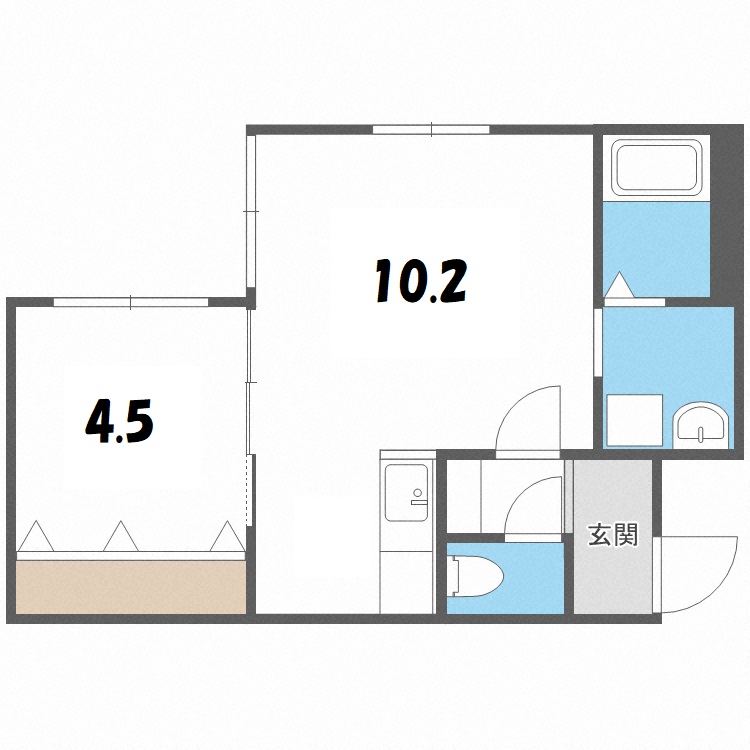 プレシェルト札幌苗穂の間取り