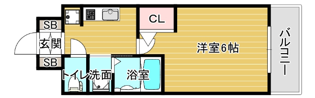 エステムコート難波ＷＥＳＴ－ＳＩＤＥ　Ｖアジュールの間取り