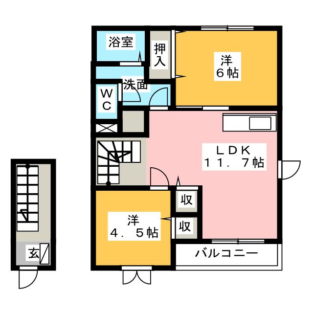 【コーポミナミの間取り】