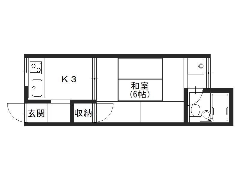 京屋ハイツの間取り