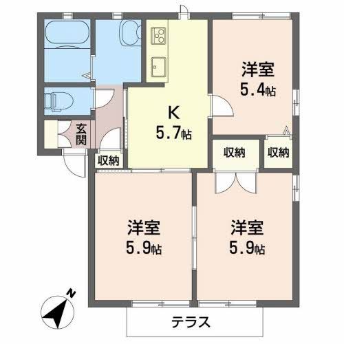 メゾンフルールIIの間取り