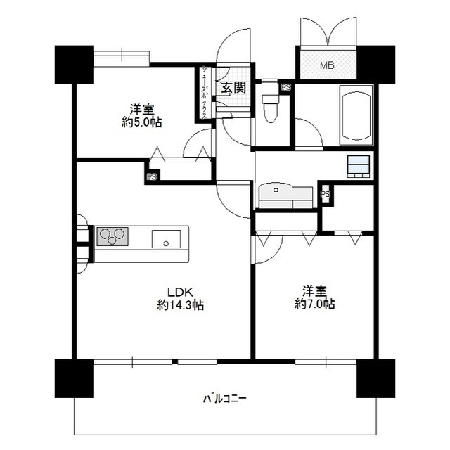 エイルマンション城址公園東レガリアの間取り