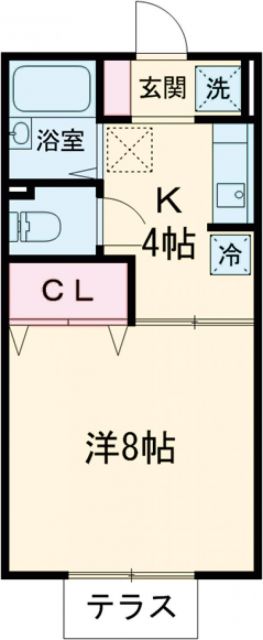 遠賀郡水巻町二西のアパートの間取り