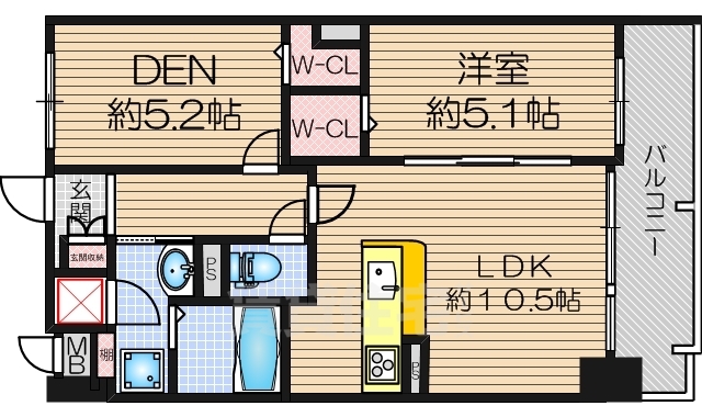 メゾンクラウン鷺洲の間取り