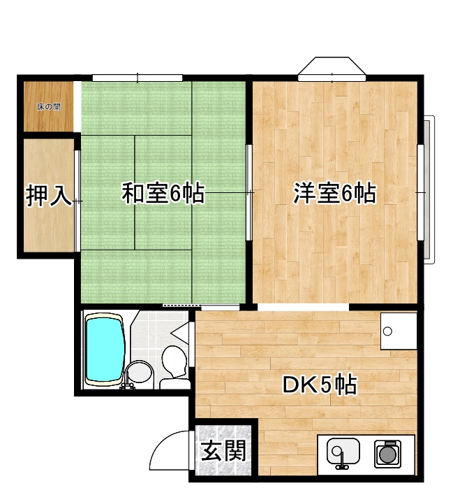 堺市堺区中安井町のマンションの間取り