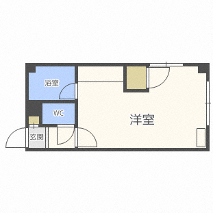 札幌市中央区北七条西のマンションの間取り