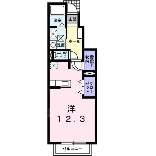 小牧市大字北外山のアパートの間取り