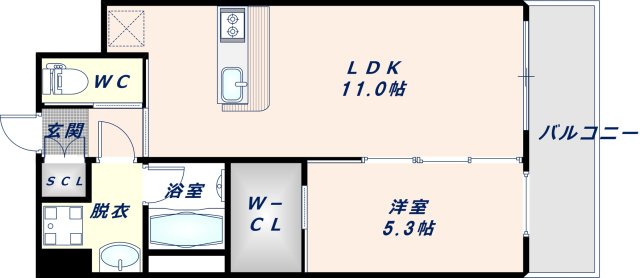 【プレジオ八戸ノ里の間取り】