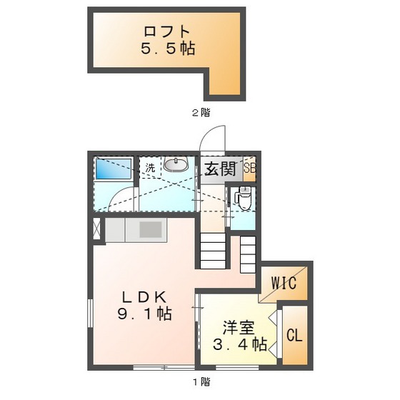 スマイシアＡＰＡＲＴＭＥＮＴ西富田の間取り