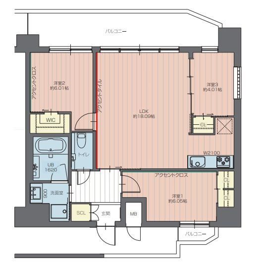 練馬区貫井のマンションの間取り