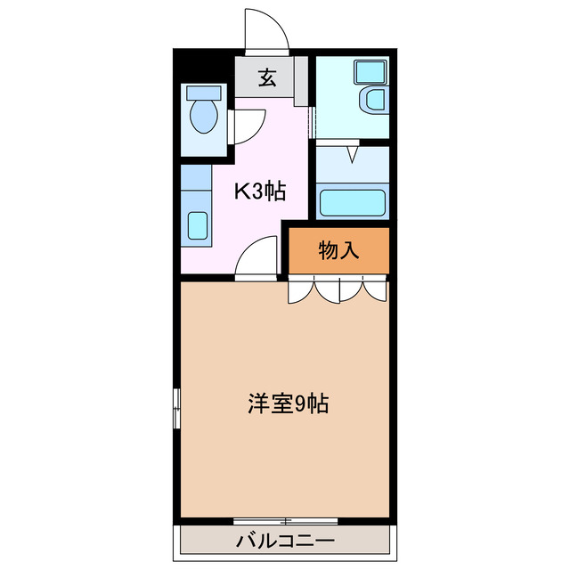 いなべ市員弁町北金井のマンションの間取り