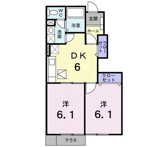 【ウィルモアIIＣの間取り】