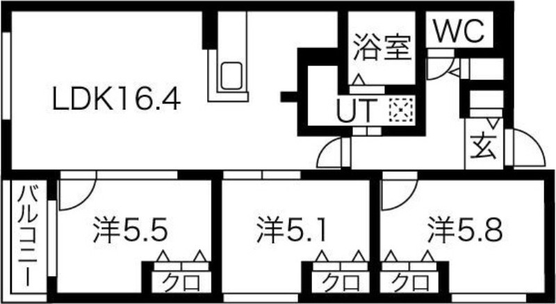 ZABO HILLS FUSHIMIの間取り