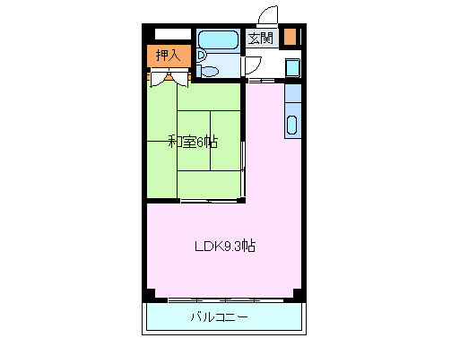 三島市中田町のマンションの間取り