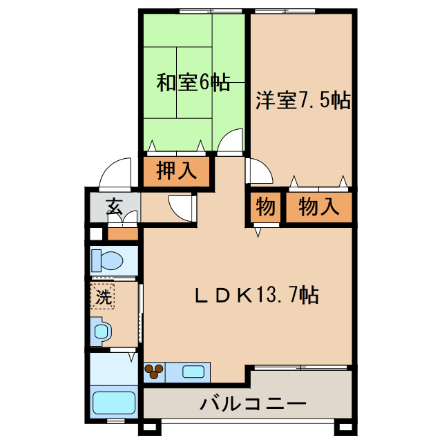 スクエアータウンの間取り