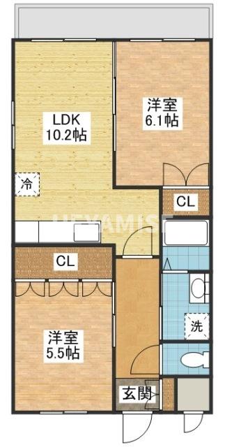 ヴァンベールKOUKIの間取り