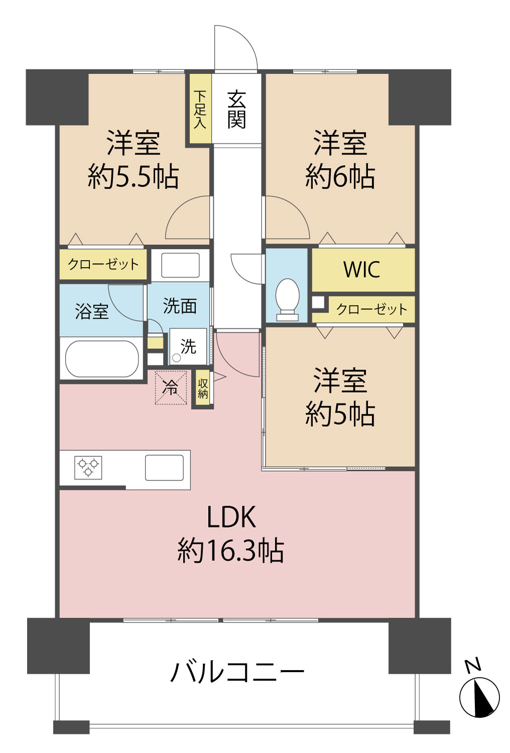 レーベン大分駅南LUXESの間取り